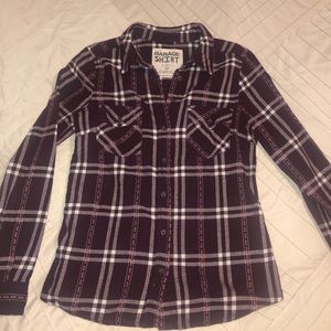 Maroon Garage Classic Fit Flannel Like New!